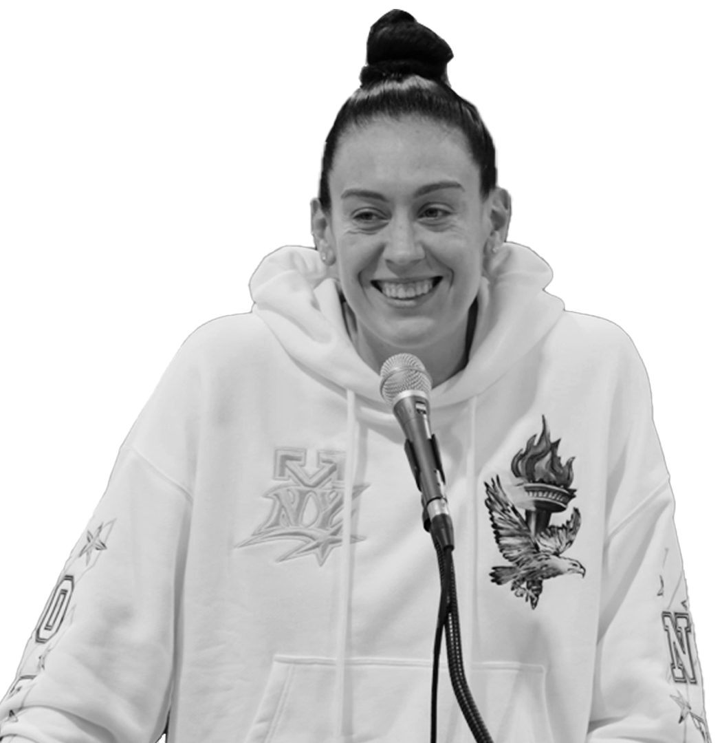 Breanna Stewart giving a speech at the opening of Brooklyn Basketball Sports Facility.