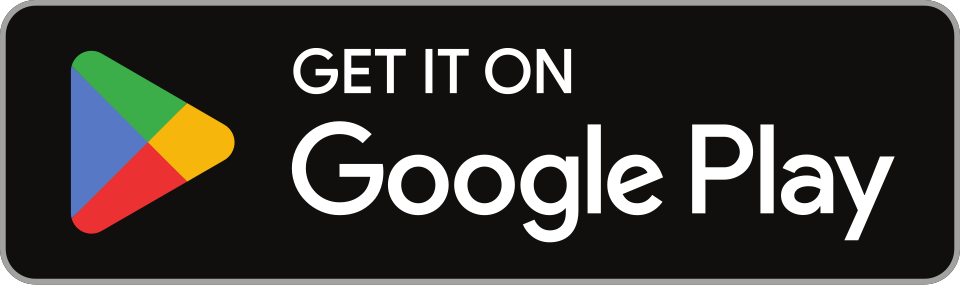 Google Play download button with the Google Play logo and the text Get it on Google Play on a black background.